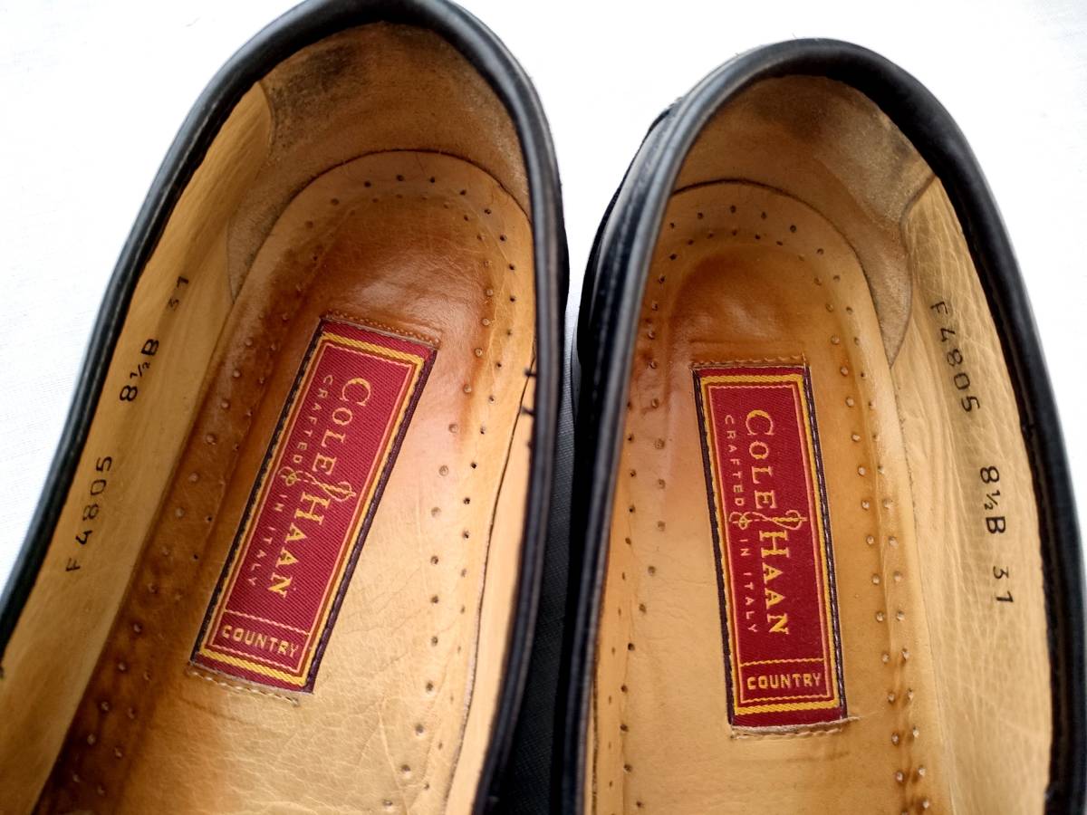 オールド Cole Haan 希少 イタリア製 ブラック ビットローファー 