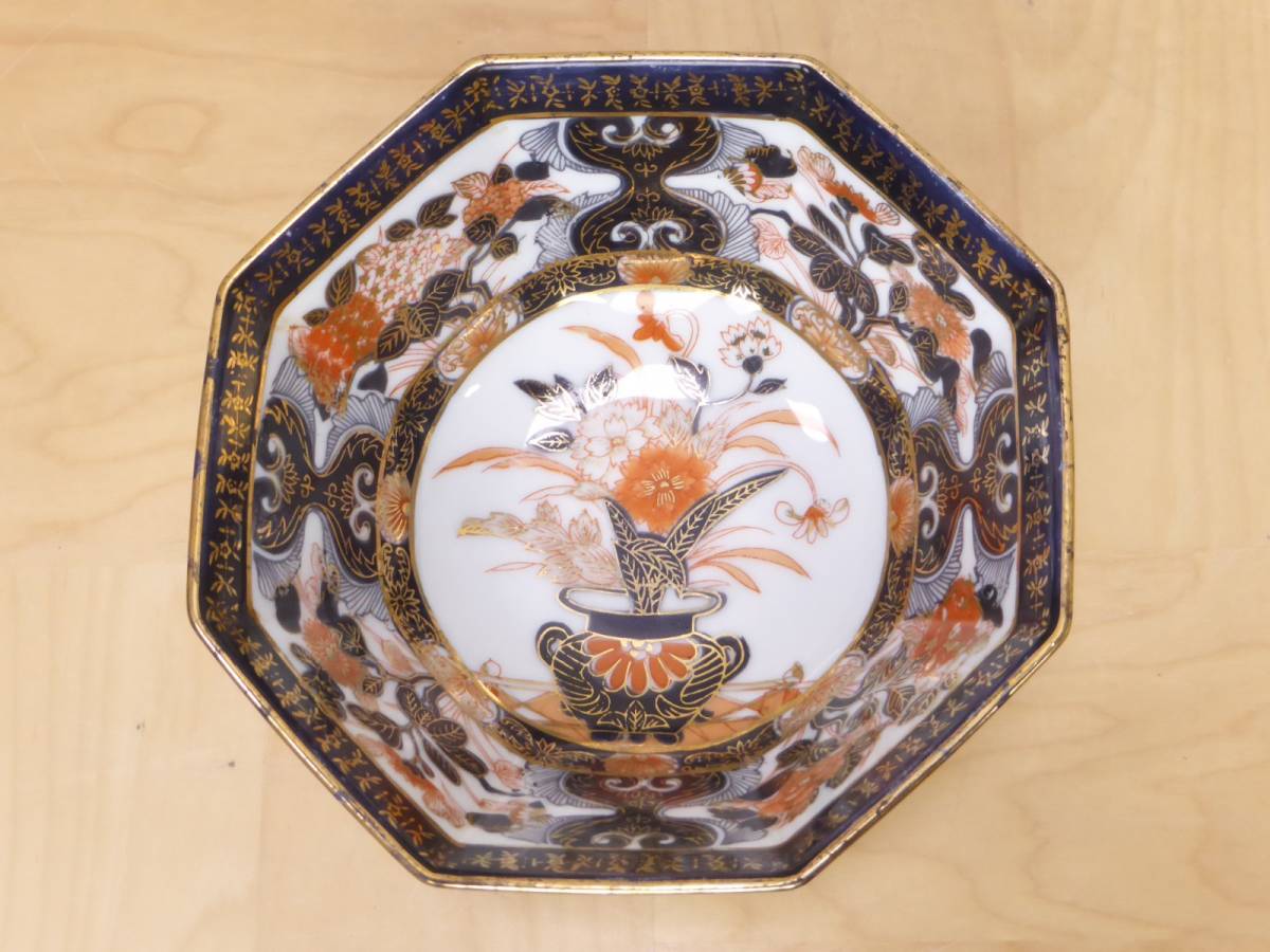 陶器菓子器年代物器 森村製オールドノリタケ赤いバラ柄の陶器菓子