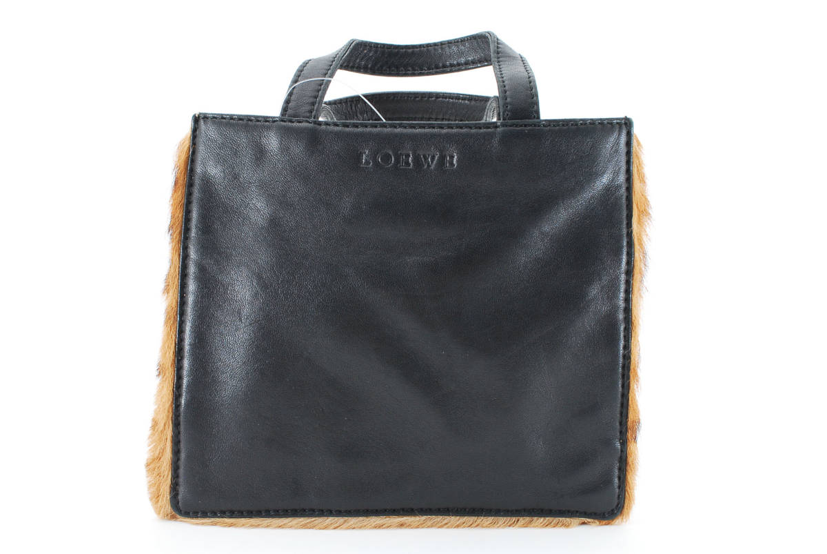 1円スタート】美品 LOEWE ロエベ ハラコ ナッパレザー マイクロミニ 