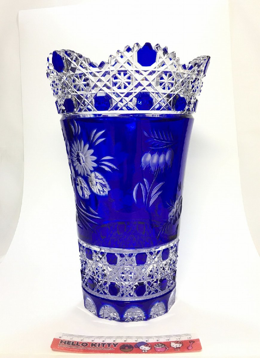 マイセン クリスタルガラス フラワーベース 花瓶 箱付 25cm Yahoo