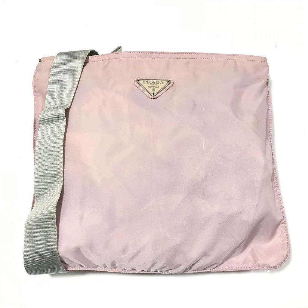 プラダ】本物 PRADA ショルダーバッグ 三角ロゴプレート 斜め掛け