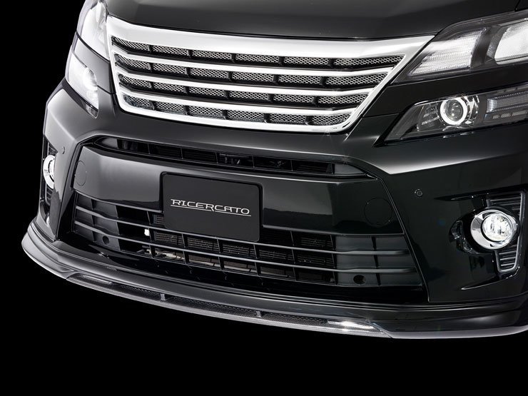 アドミレイション 20ヴェルファイア 後期 フロントセンターカーボン RICE HALF トヨタ GGH/ANH20/25 ATH20