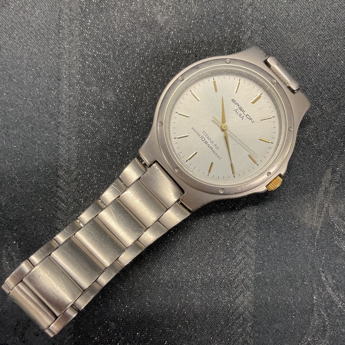 SEIKO 腕時計 V721-7A00】セイコー SEIKO ALBA EPSILON 稼働品 チタン 