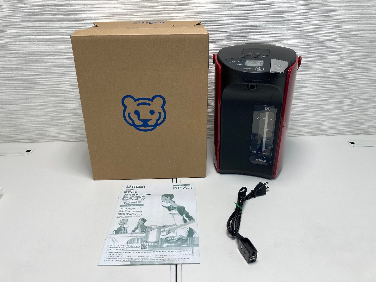 【★10-3652】■未使用品■開封済/新品 TIGER タイガー 蒸気レスVE電気まほうびん とく子さん PIP-A300 R レッド 3.0L 電気ポット（4754）