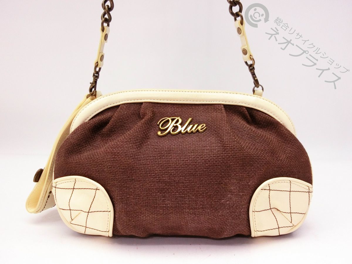 ◇Y7132 BURBERRY バーバリー ブルーレーベル デカロゴ金具 チェーン