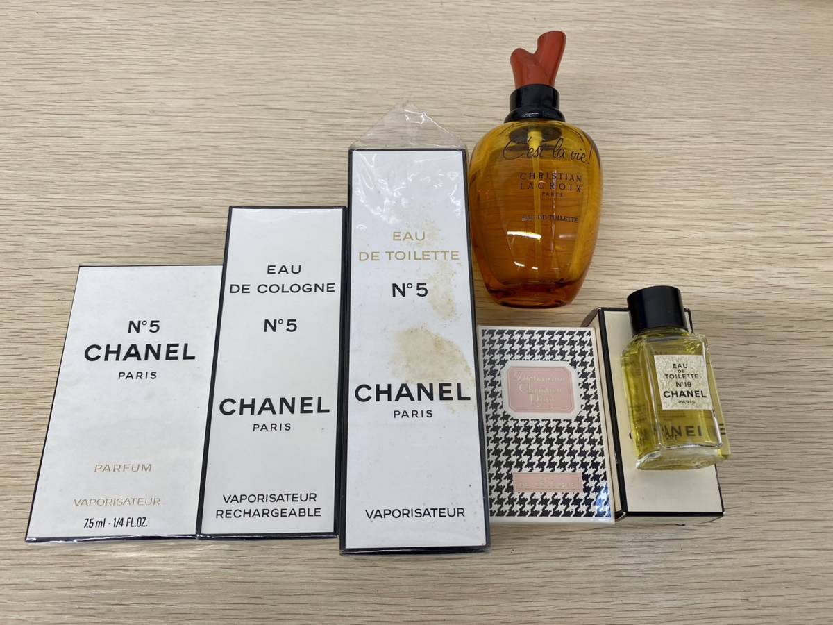 【6212-6369】 シャネル香水 Dior香水 コロン No5 No19 計6点おまとめ COCO CHANEL PARIS ディオール