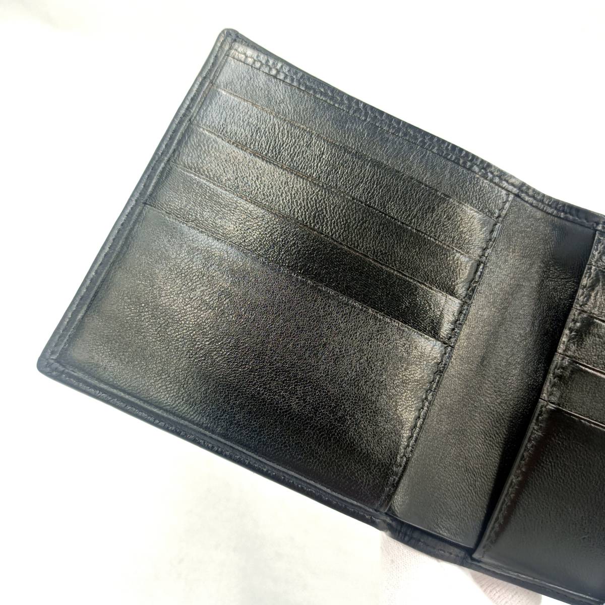 正規品】□美品□1円□CHANEL シャネル ビコローレ 2つ折り財布 ブラック