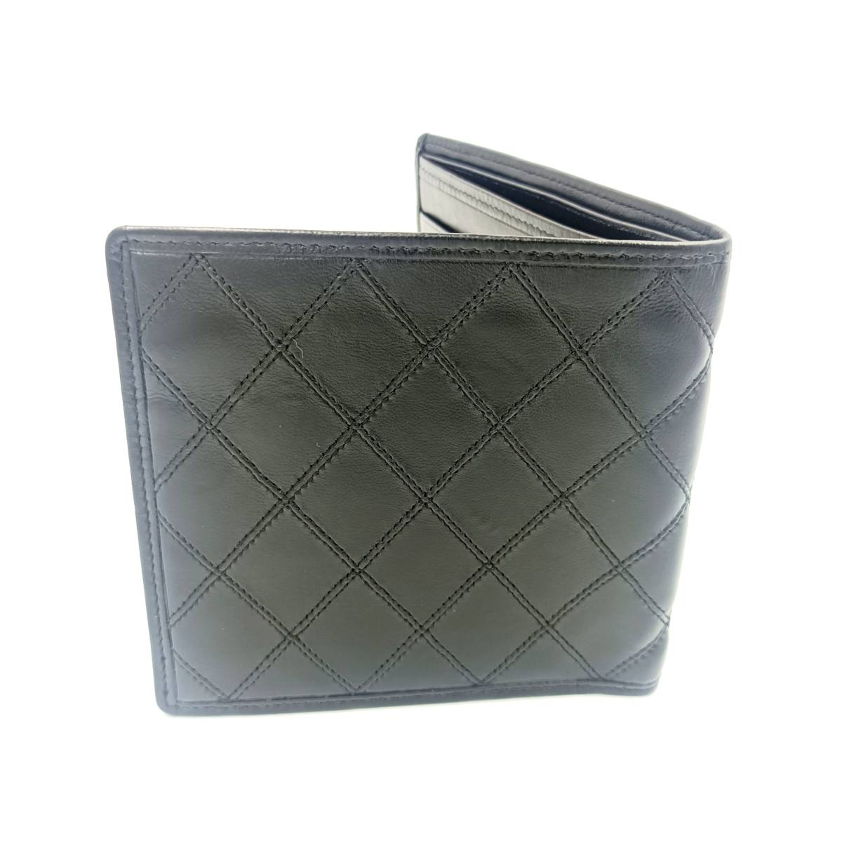 正規品】□美品□1円□CHANEL シャネル ビコローレ 2つ折り財布 ブラック