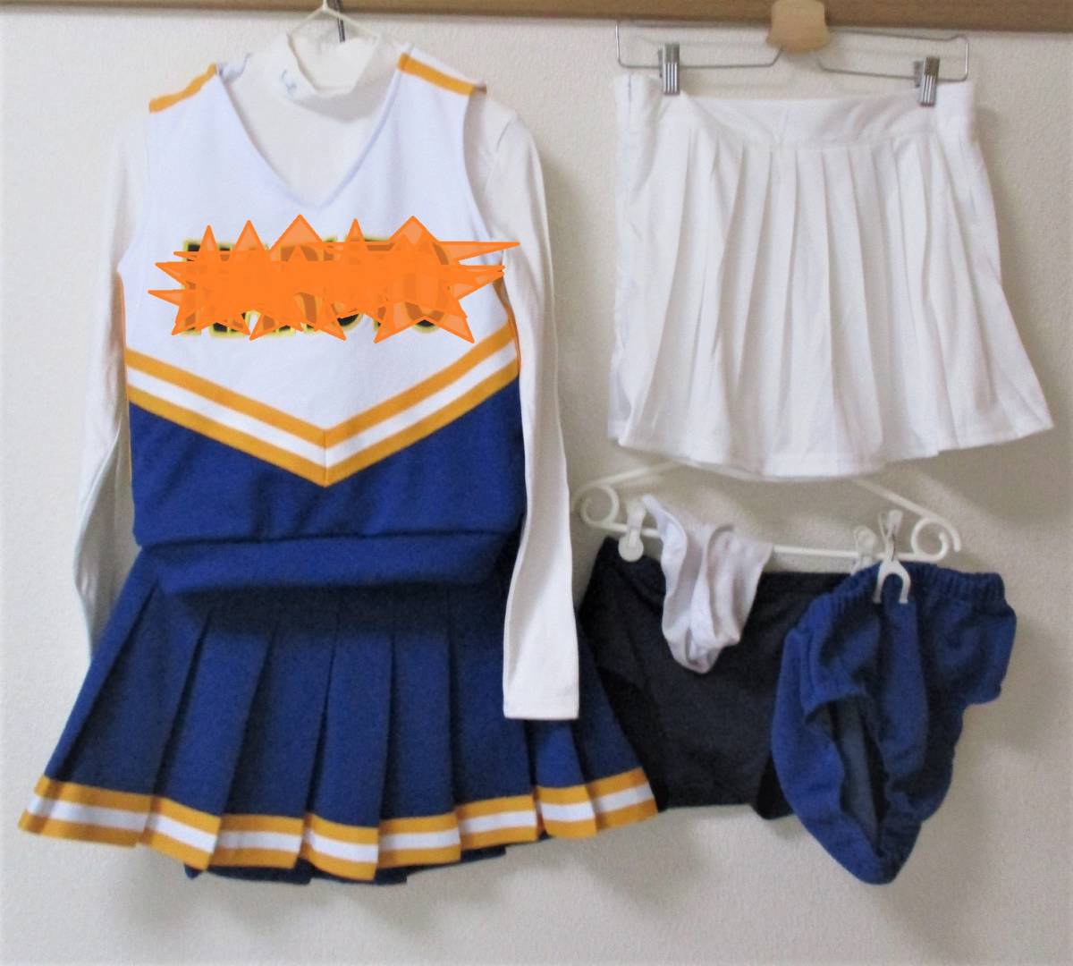 倉庫保管品 Mくらい 野球強豪校 チア部 ユニフォーム アンダースコート アンスコ チアブルマ 白ソックス ダンス部 部活引退 応援鳴門