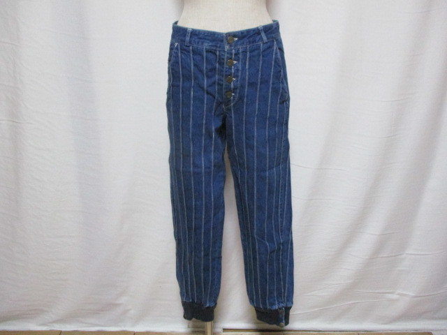 CLOSED クローズド●イタリア製 ピンタックデニム ボタンフライ 裾リブ 80 90年代 ジルボー