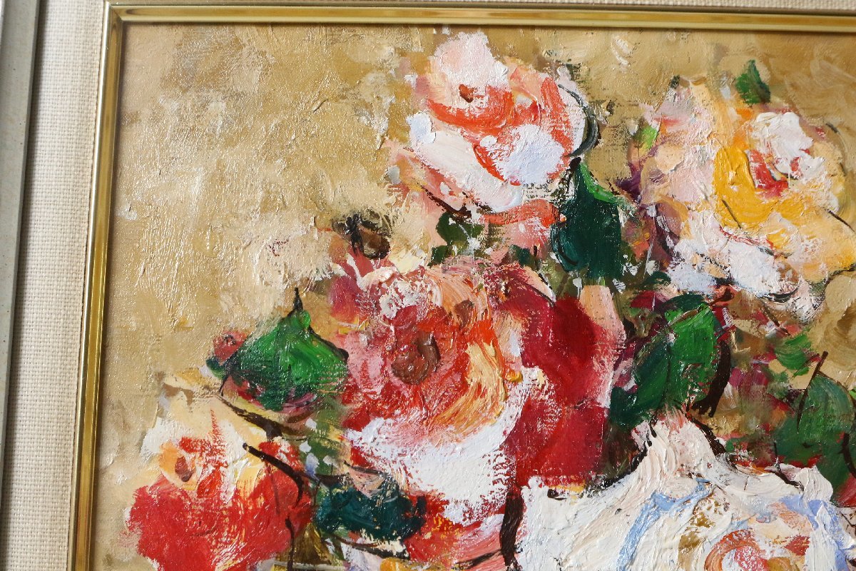 関拓司のサイン有り] 油彩画 ムフタール風景 パリ 関拓司のサイン有り