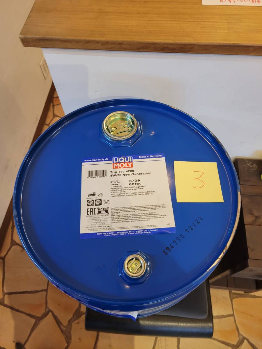 60L 空ドラム缶 LIQUI MOLY リキモリ 新油抜き 空き缶 ドラム缶③