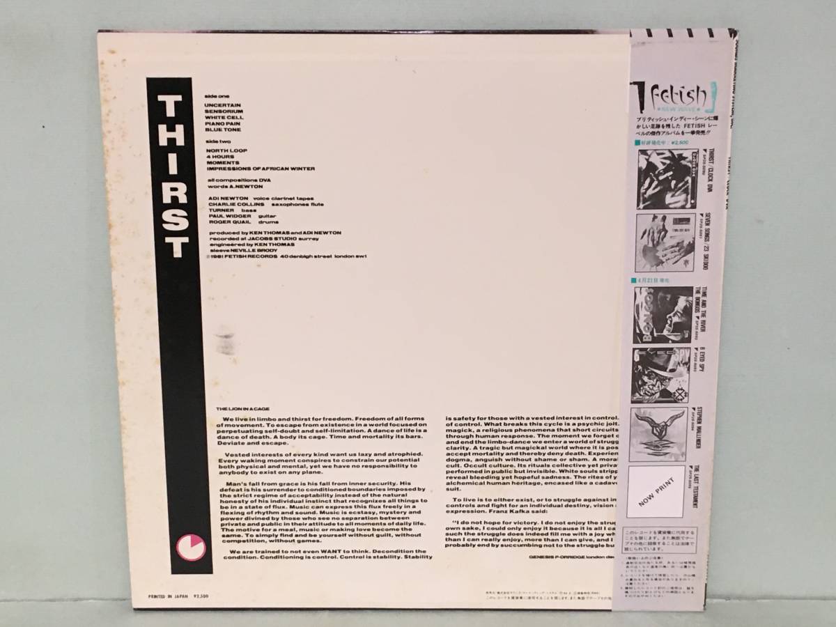 Clock Thirst DVA 帯付き Electro-Industrial ClockDVA CLOCK DVA クロックDVA / THIRST　　　国内盤帯付LP