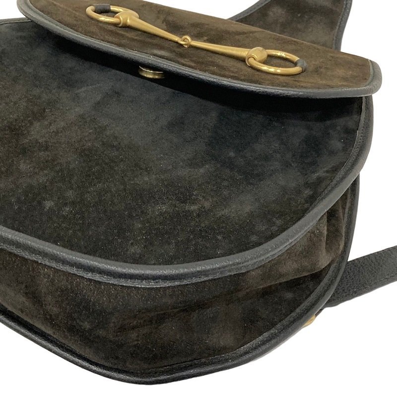 GUCCI グッチ ホースビット スエード ワンショルダーバッグ 003