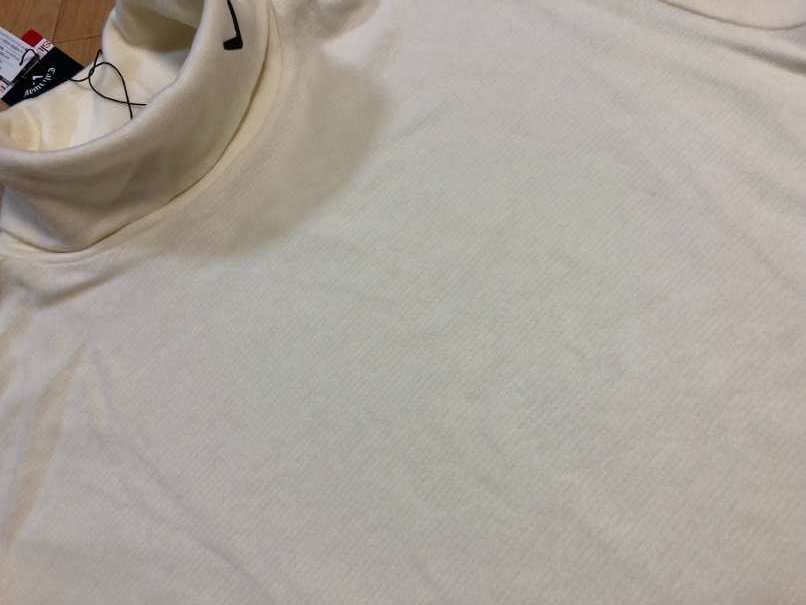 Callaway(キャロウェイ ) ソリストヒート(吸湿発熱) ロゴ刺繍 フライス タートルネックシャツ C21233108(ホワイト)Ｌ