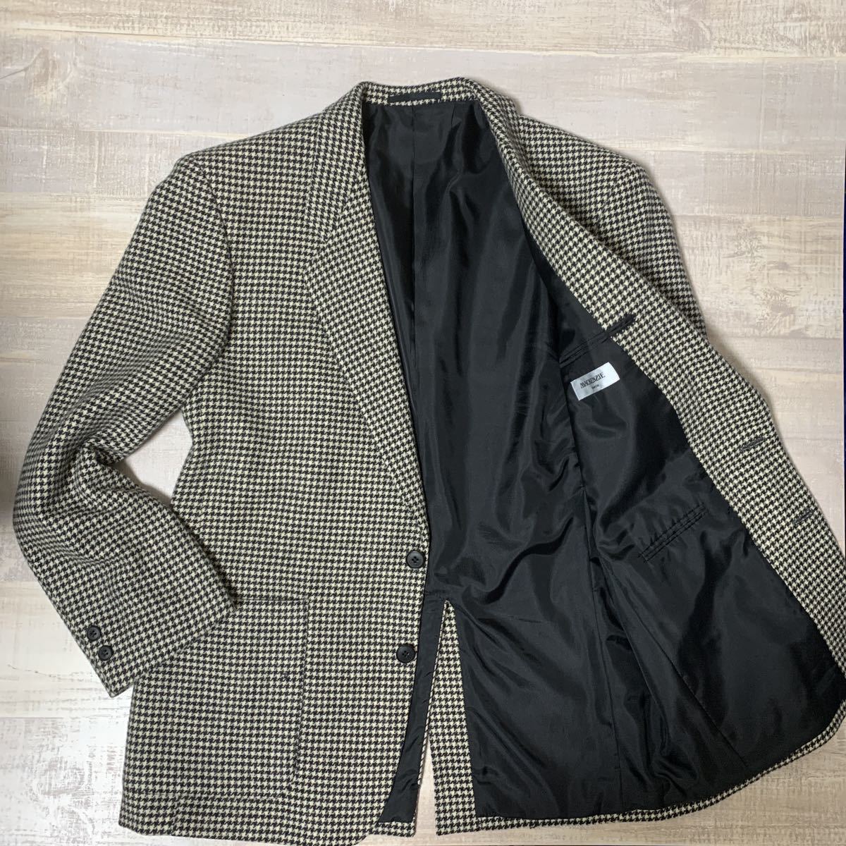 【希少】MACKENZIE 千鳥格子 2B テーラード ジャケット マッケンジー L相当 オンワード樫山 ONWARD メンズ ヴィンテージ