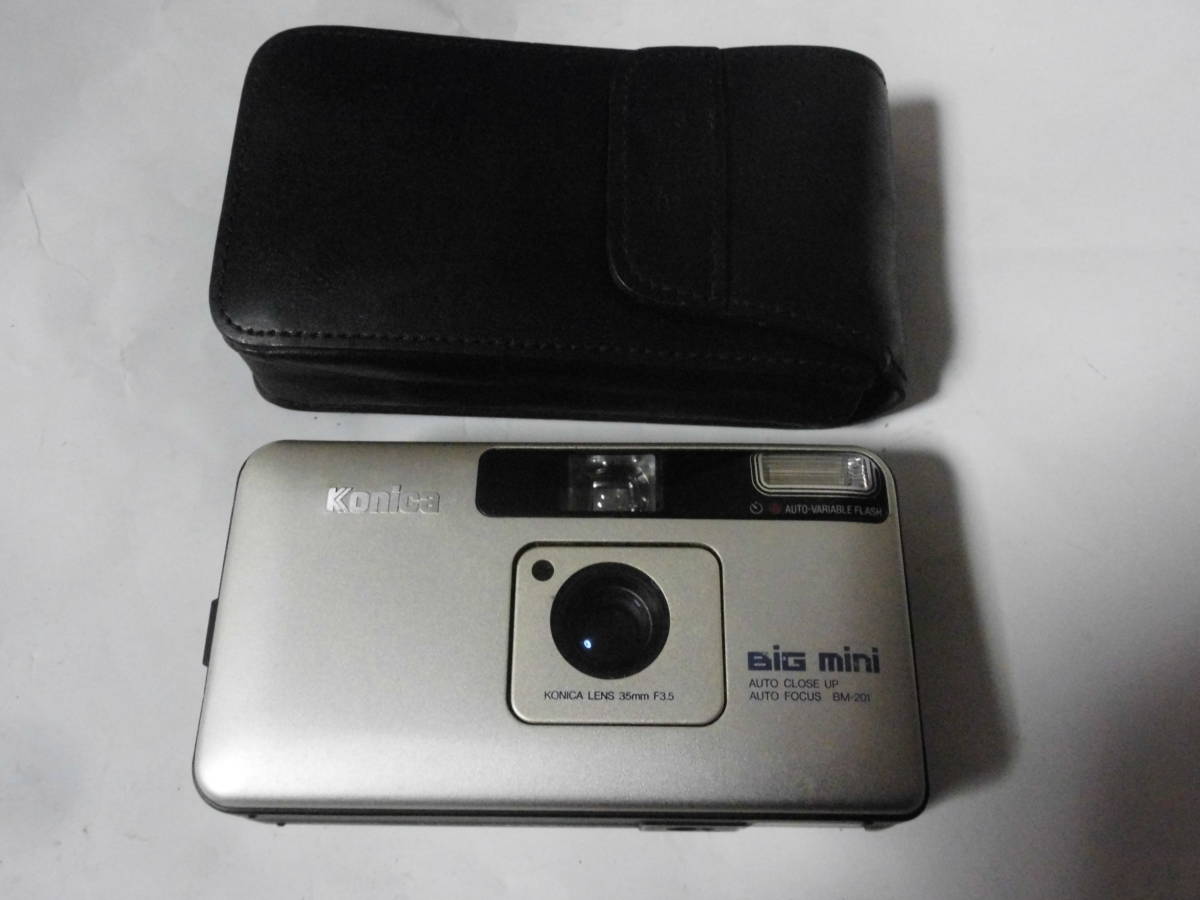 Konica コニカ BIG MINI BM-201 カメラ 純正収納ケース付き シャッター