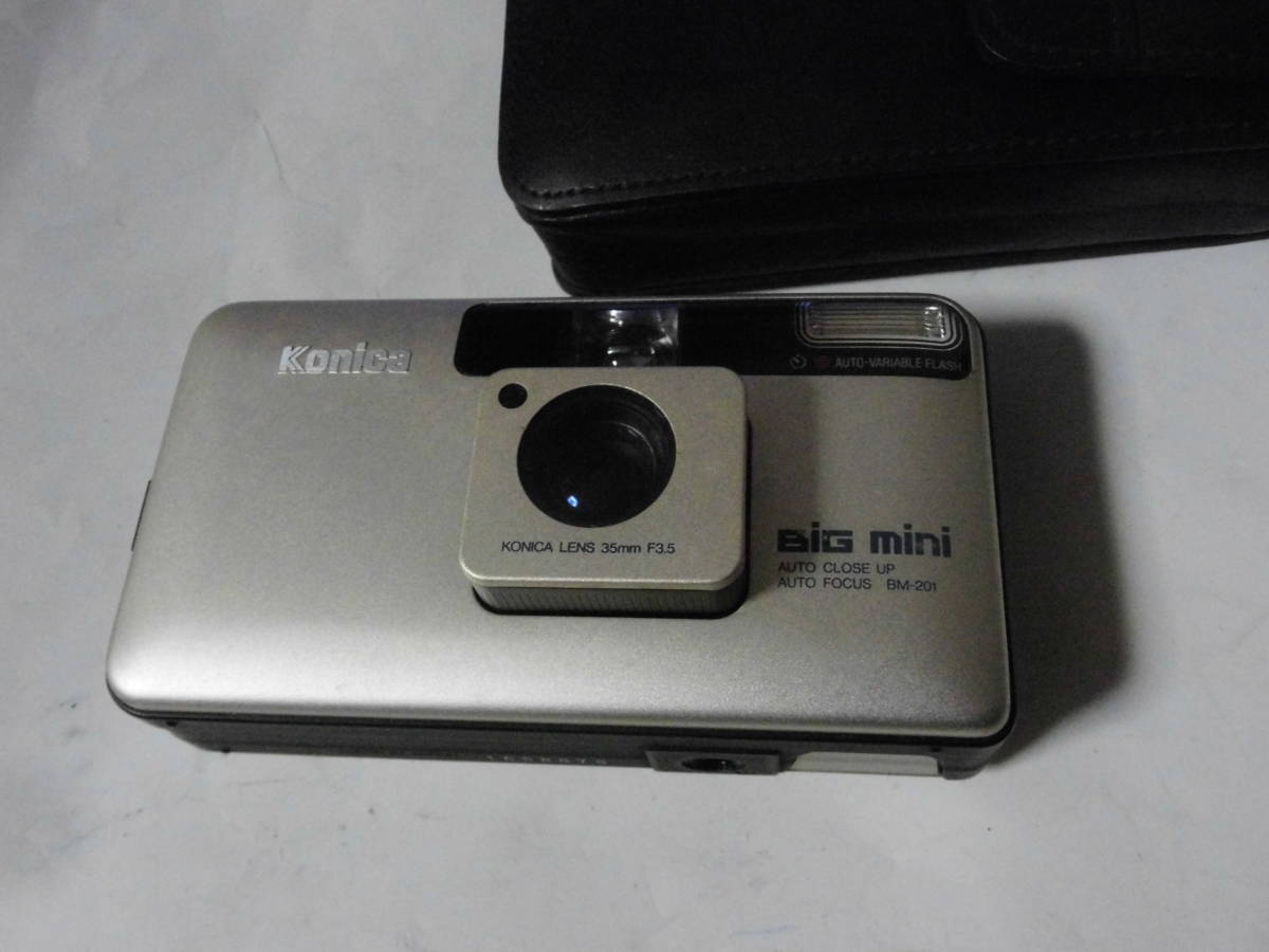 Konica コニカ BIG MINI BM-201 カメラ 純正収納ケース付き シャッター