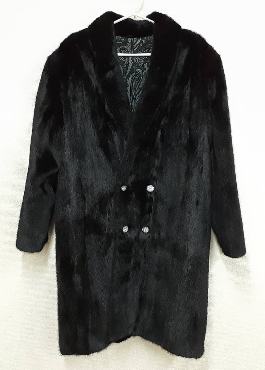 ☆ SAGA MINK サガミンク ロングコート 毛皮 メンズ 男性 Lサイズ USED