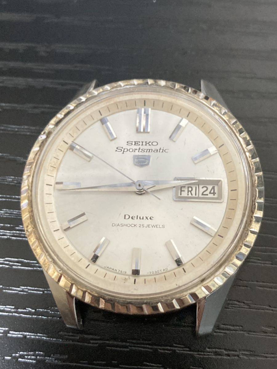 55 美品 稼働品 分解掃除済み 希少 SEIKO セイコー SPORTSMATIC スポーツマチック DX デラックス 7619‐7050 AT 自動巻 イルカ　5
