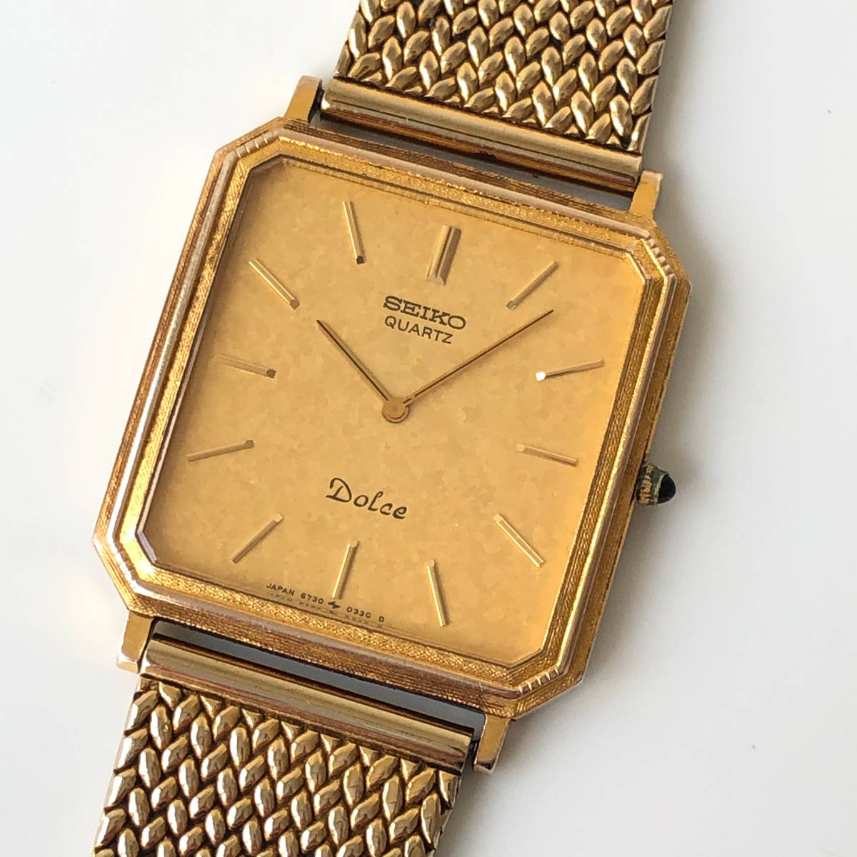 神102-209☆ セイコー ドルチェ 10K SEIKO Dolce 6730-5160 クォーツ