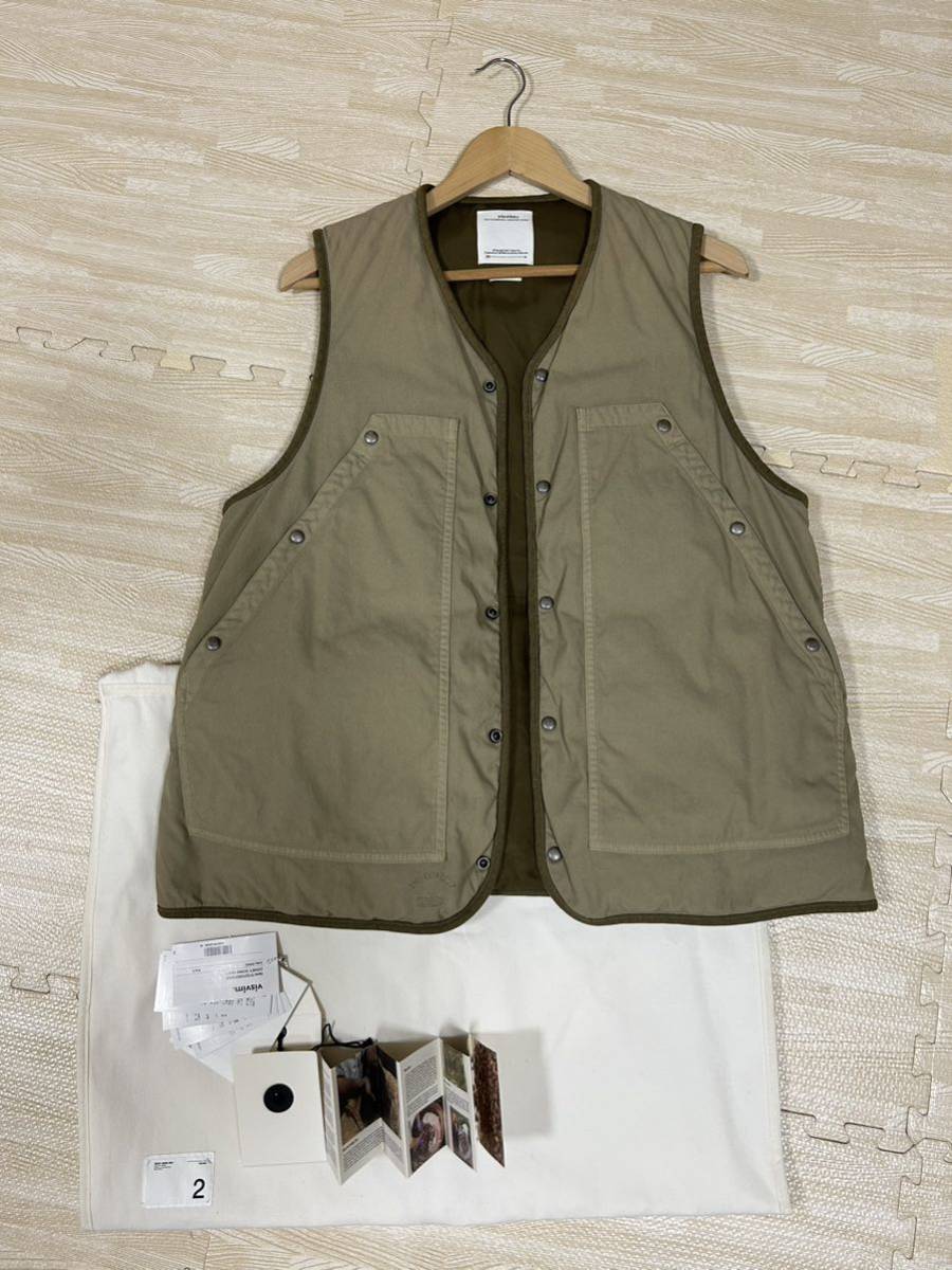 visvim 22ss COVEY DOWN VEST 2番 カーキ KHAKI ダウンベスト 