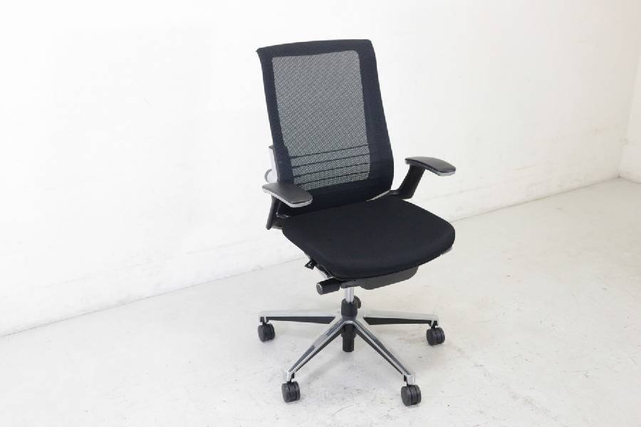 ★KOKUYO コクヨ★INSPINEインスパインチェア T字肘 CRS-G2502E6★ハイバック 高さ奥行調整可 クッション座面 ポリッシュ 2016年製★489h09