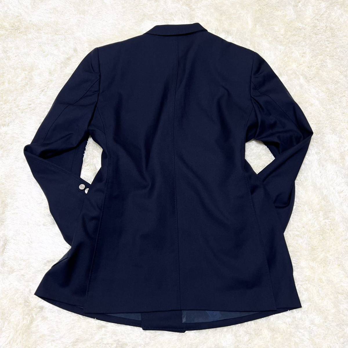 LANVIN【圧倒的存在感】ランバン 紺ブレ ブレザー ダブル 銀ボタン 銀 