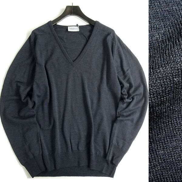 美品！JOHN SMEDLEY メンズ100%ウール セーター M □JOHN SMEDLEY ジョンスメドレー 新品 定価3.7万 英国製 PULLOVER VN