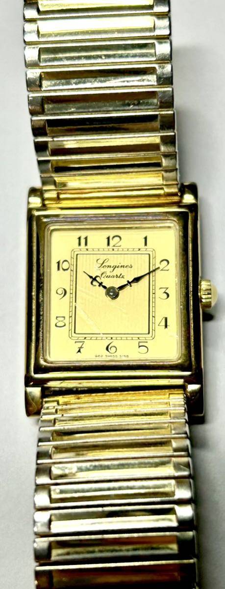 ロンジン LONGINES クオーツ 稼働 アンティーク ゴールドカラー 稼働