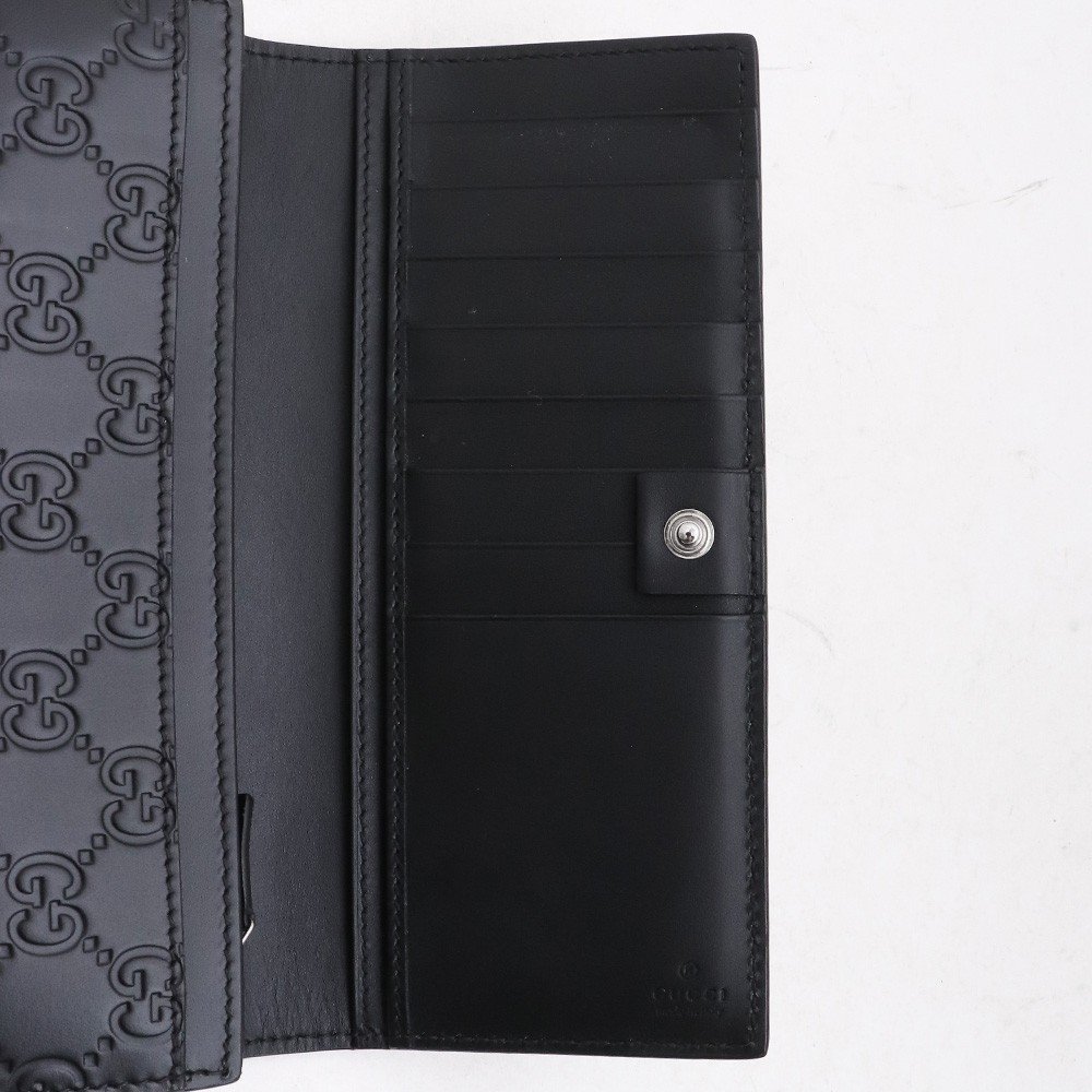 GUCCI シマレザー ドリアン GGシグネチャー長財布 481727 2149