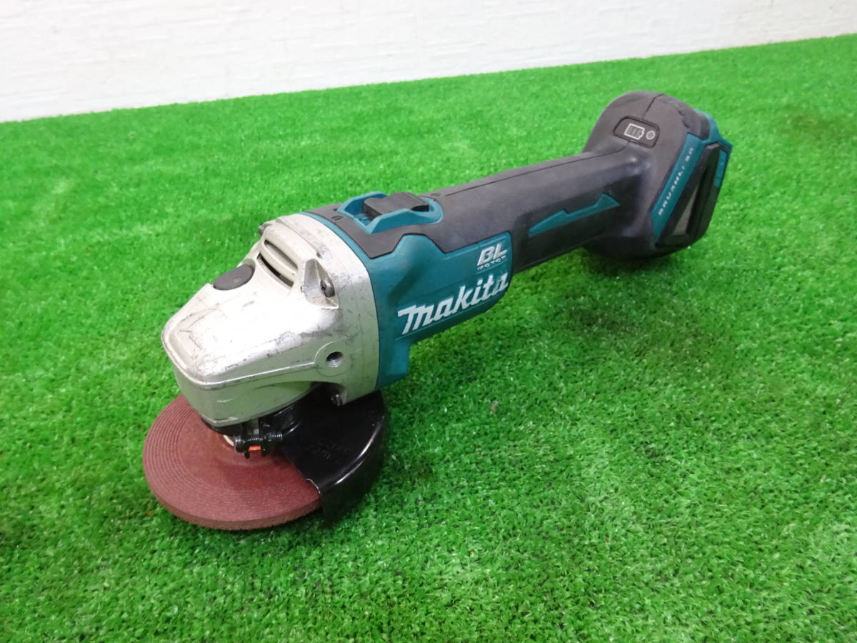 O【makita】工具 マキタ 18V 100mm 充電式 ディスクグラインダ GA404DN 本体のみ 新品砥石交換済 研磨 切断 中古品