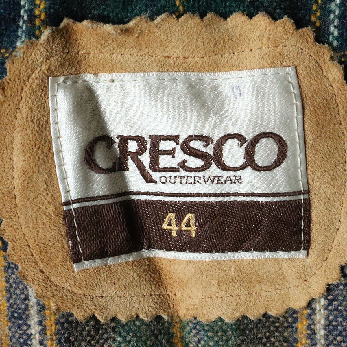 G12M/s1.18-3 70s ビンテージ CRESCO クレスコ 本革 スエード 