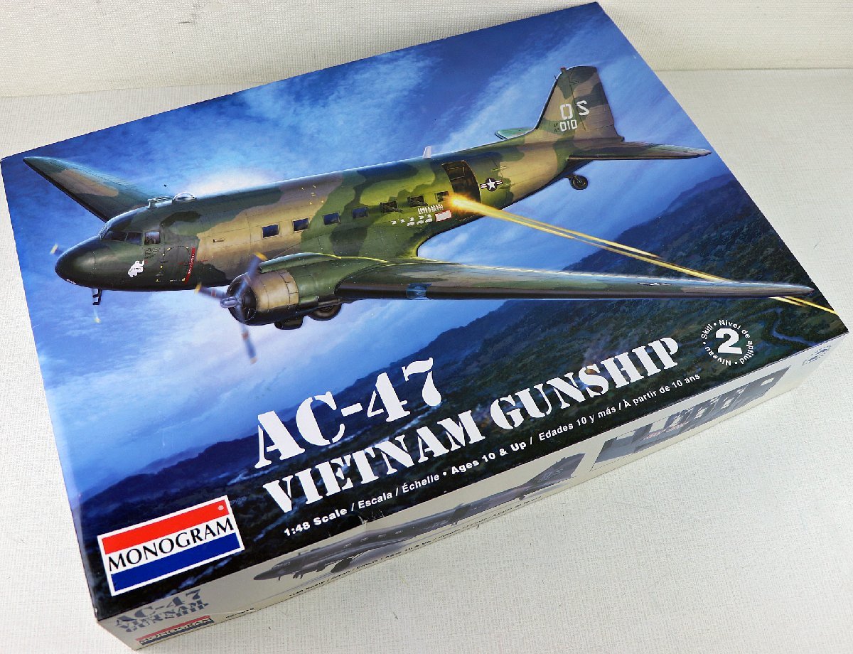 M◆中古品◆プラモデル 『AC-47 ベトナム ガンシップ』 1/48 85-05615 飛行機 モノグラム Revell ※未組立・組立書書き込みあり