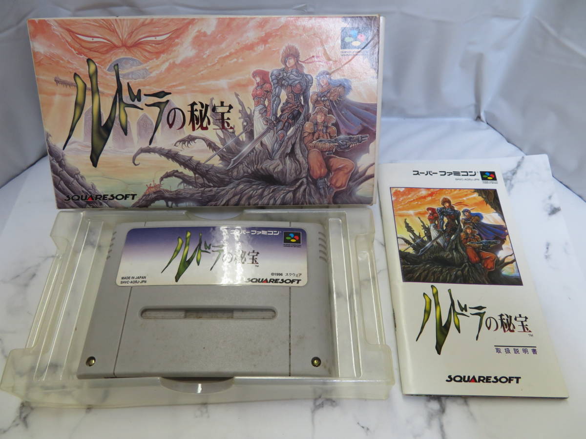 YN12-24　Nintendo (ニンテンドー)　【　ルドラの秘宝　】 スーパーファミコン SHVC-AORJ-JPN　1996 SQUARE SOFT　カセット　ゲーム