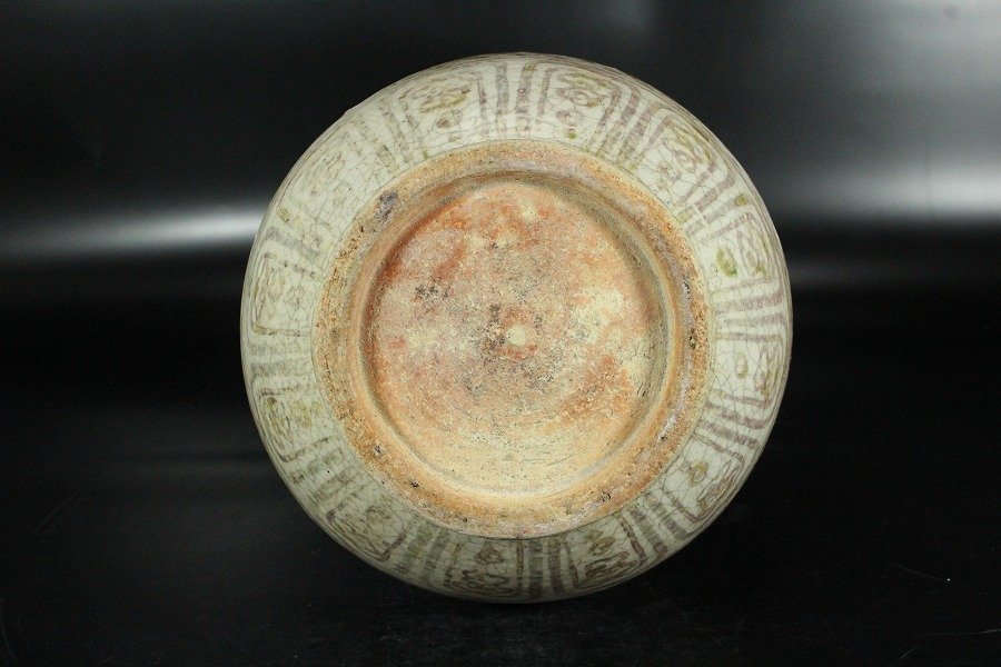 中国美術 釉裏紅 刻龍紋 壷(K-A720) 中国美術 釉裏紅 刻龍紋 壷(K-A720