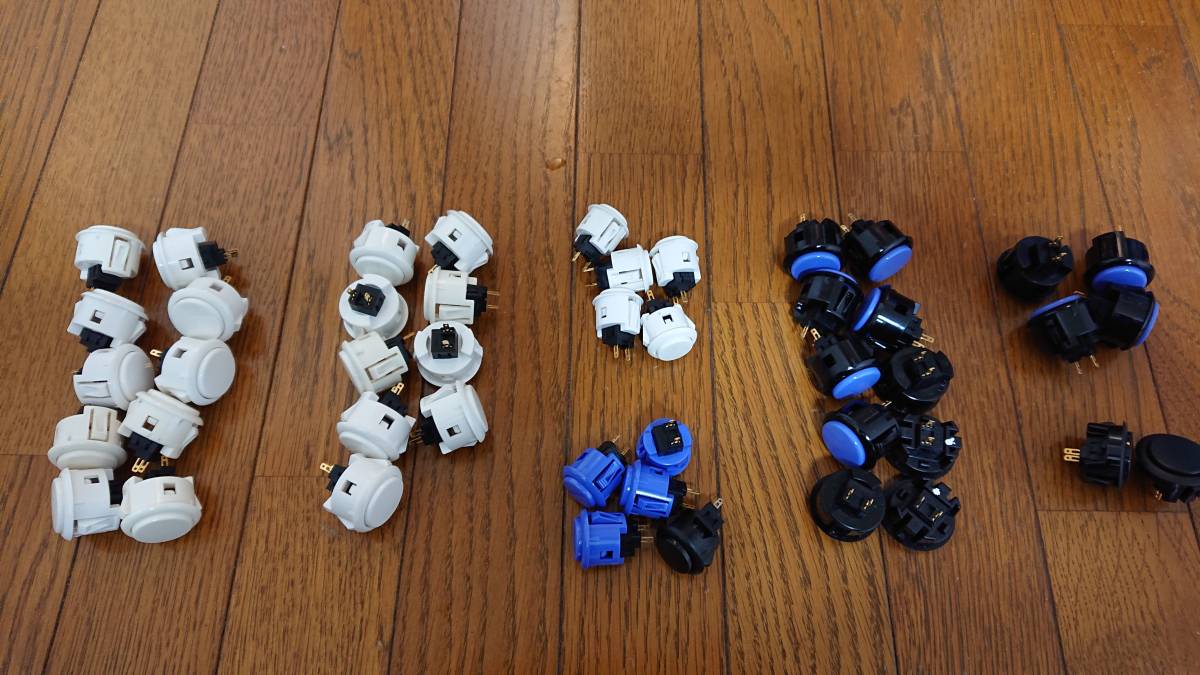 アケコン用 サンワボタン セット 三和電子 アケコン ハメ込み式押し