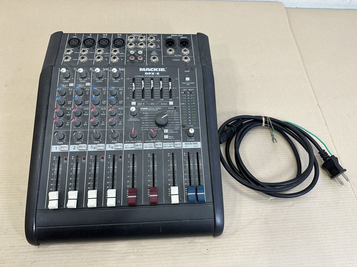 MACKIE マッキー ミキサー DFX・6 6CHANNEL INTEGRATED LIVE SOUND MIXER 音響機器 オーディオ機器 