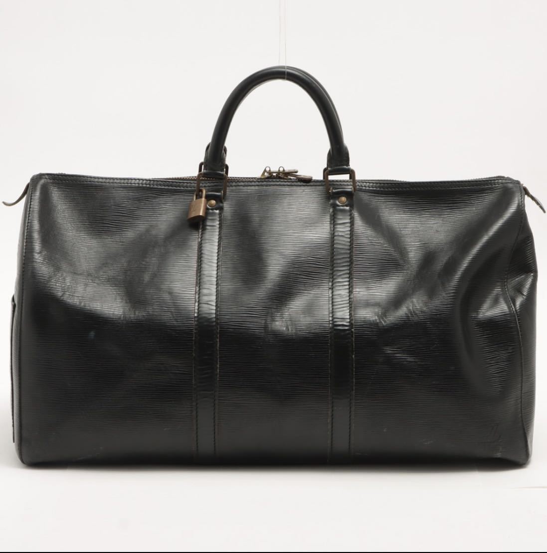 LOUIS VUITTON ルイヴィトン エピ キーポル50 ノワール ボストン Louis