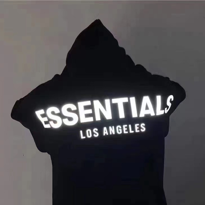 FOG ESSENTIALS エッセンシャルズ■LA限定 リフレクターバックロゴ パーカー ブラック M■LOGO HOODIEスウェットFear of God新品2022AW今季