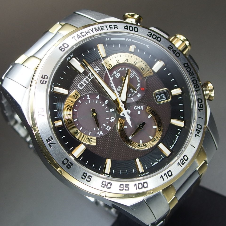 美品】 CITIZEN シチズン AT3035-54E 電波 ソーラー Eco-Drive搭載 
