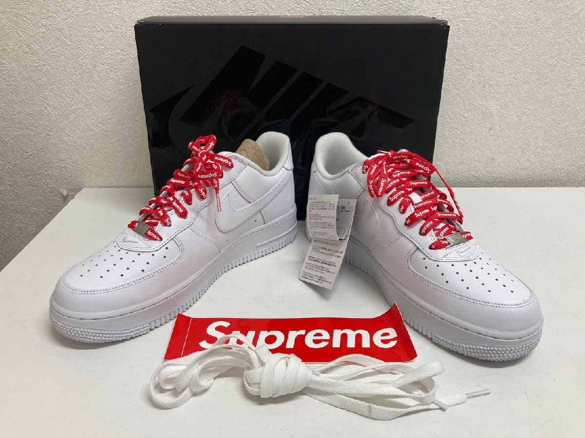 2372　NIKE ナイキ スニーカー AIR FORCE 1 LOW / SUPREME white/white CU9225-100 新品未使用