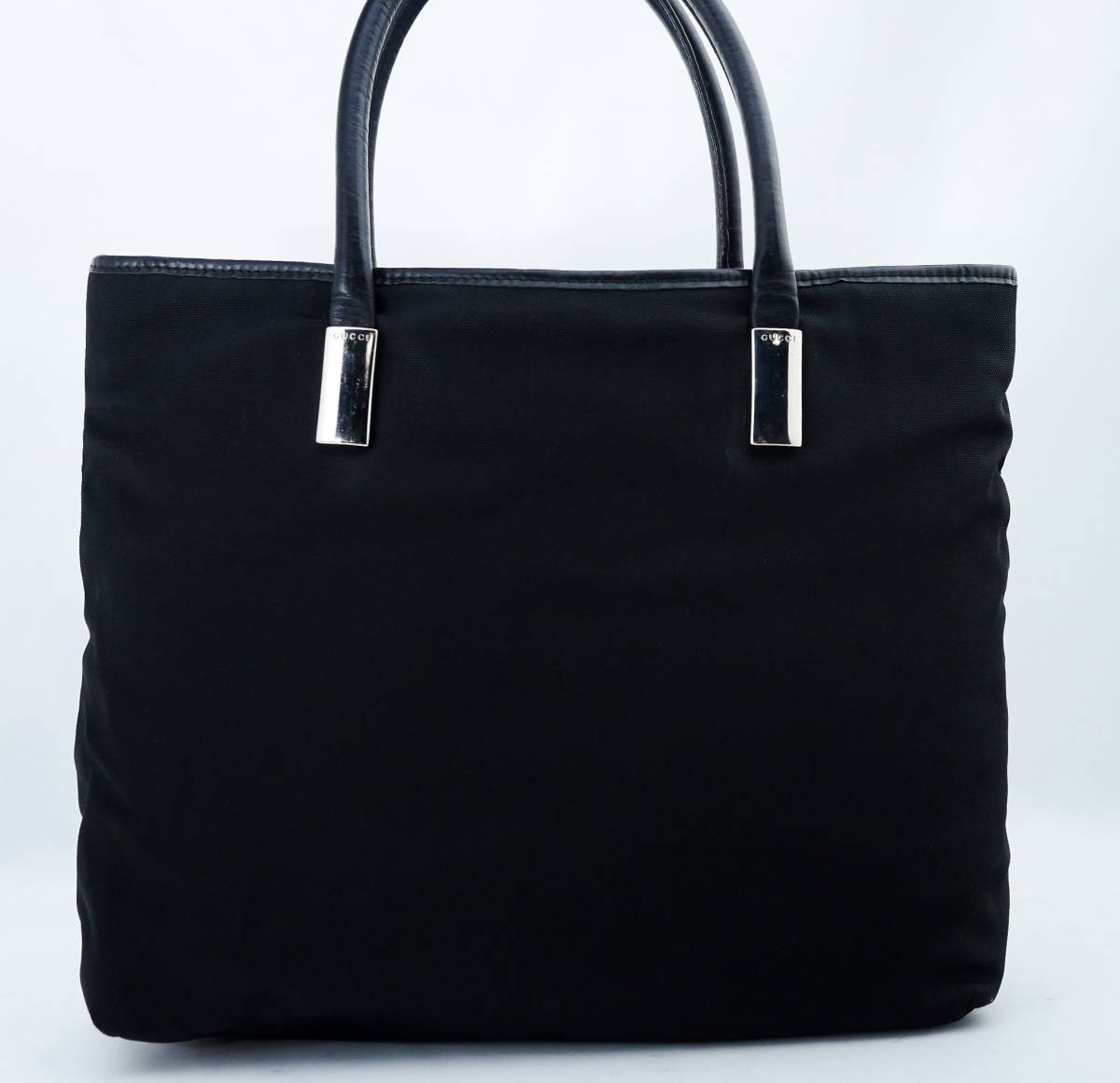 美品 GUCCI グッチ レザー 生地 バッグ トートバッグ 黒 ブラック レザー コレクション 革 正規品 