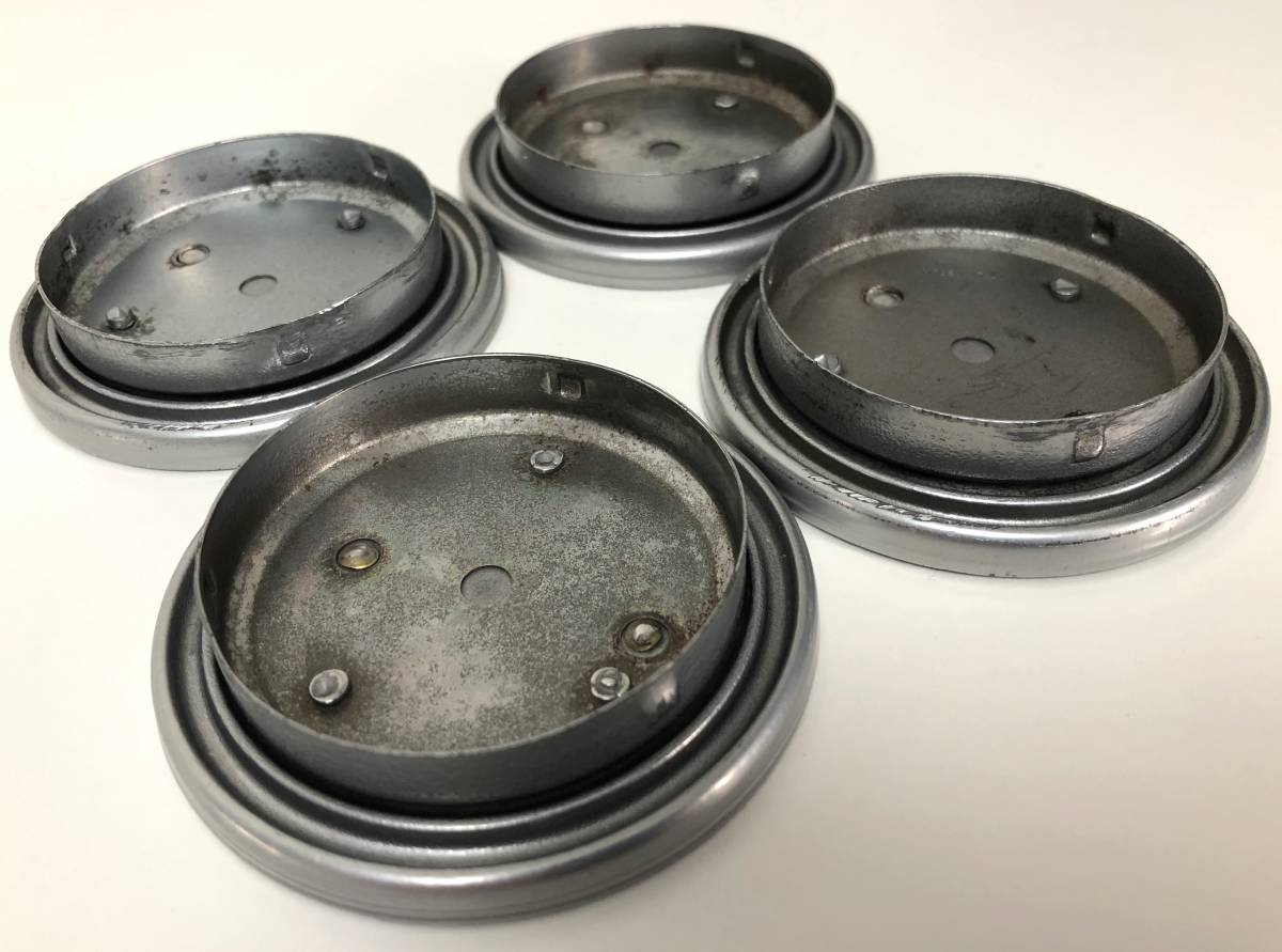中古】ポルシェ 純正 金属製 カラークレスト ホイールキャップ 4個 