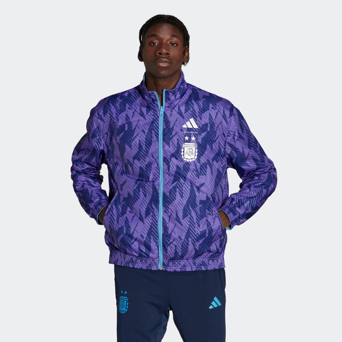 アディダス adidas サッカーアルゼンチン代表 アンセム ジャケット(L
