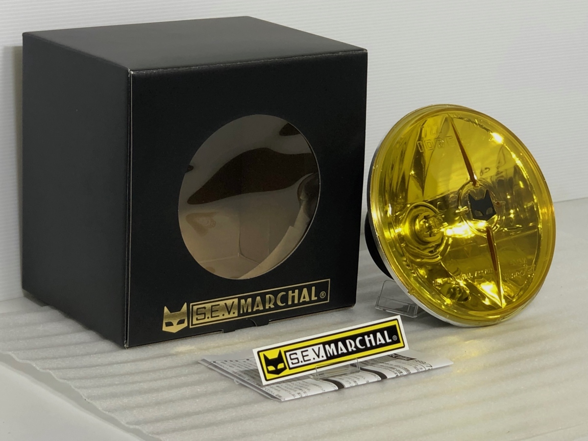 ★送料一律 ステッカー付！マーシャル SEV MARCHAL ヘットランプ 722 702 スタールクス イエロー レンズ 単品 検）シビエ CIBIE 当時