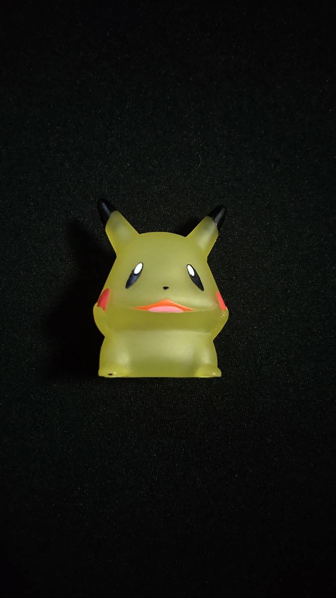 ポケモン ソフビ 指人形 変顔ピカチュウ クリア(ポケットモンスター