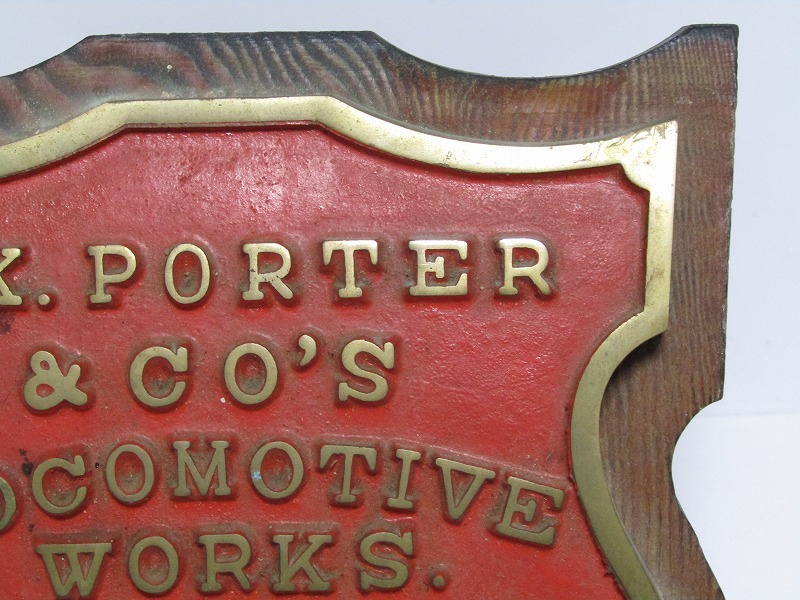HK.PORTER ポーター 368 蒸気機関車 銘板 プレート レトロ 鉄道 aa25-8187[SAN] 鉄道放出品 HK.PORTER ポーター 1880年 368 蒸気機関車
