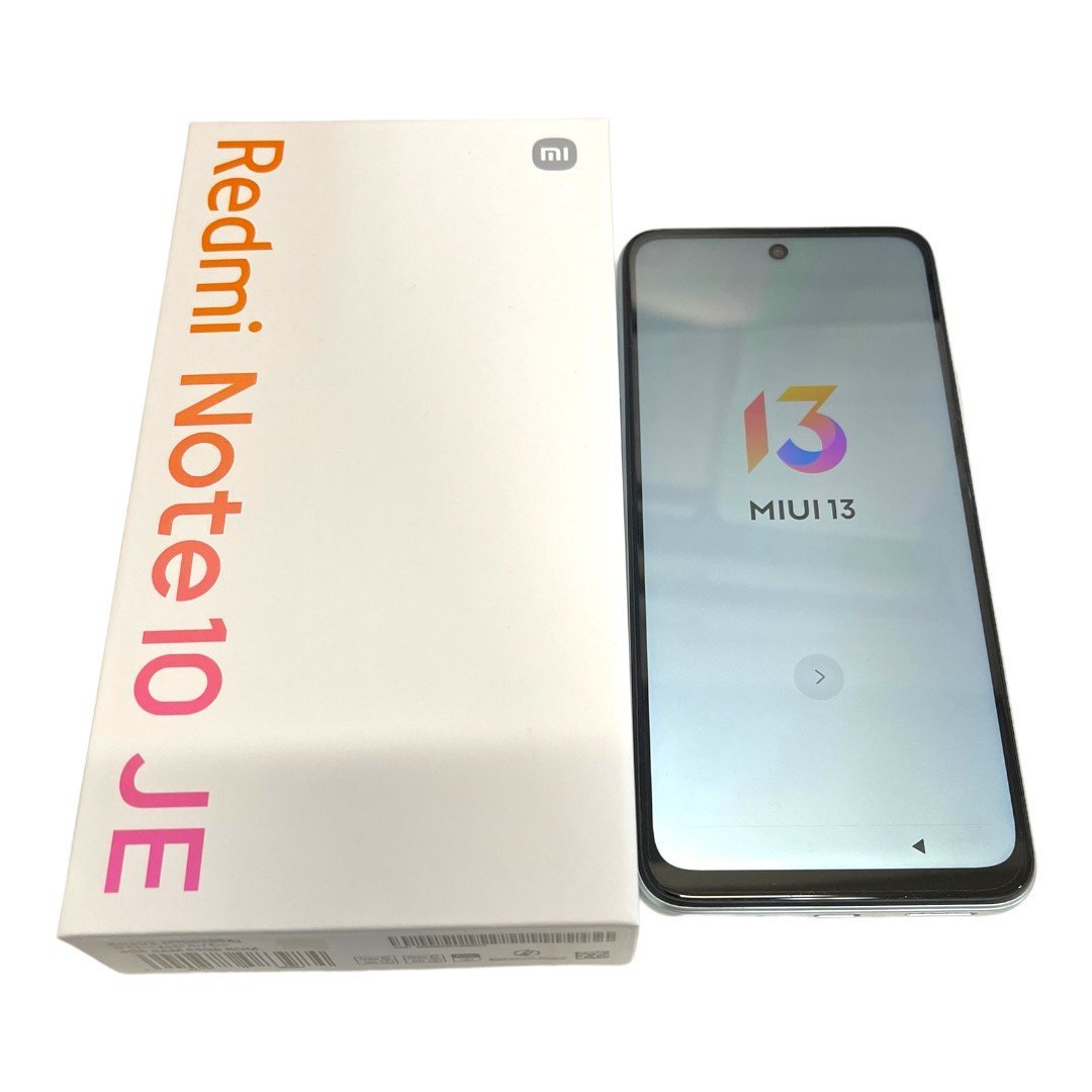 未使用品】Redmi Note 10 JE XIG02 クロームシルバー 4GB RAM 64GB ROM