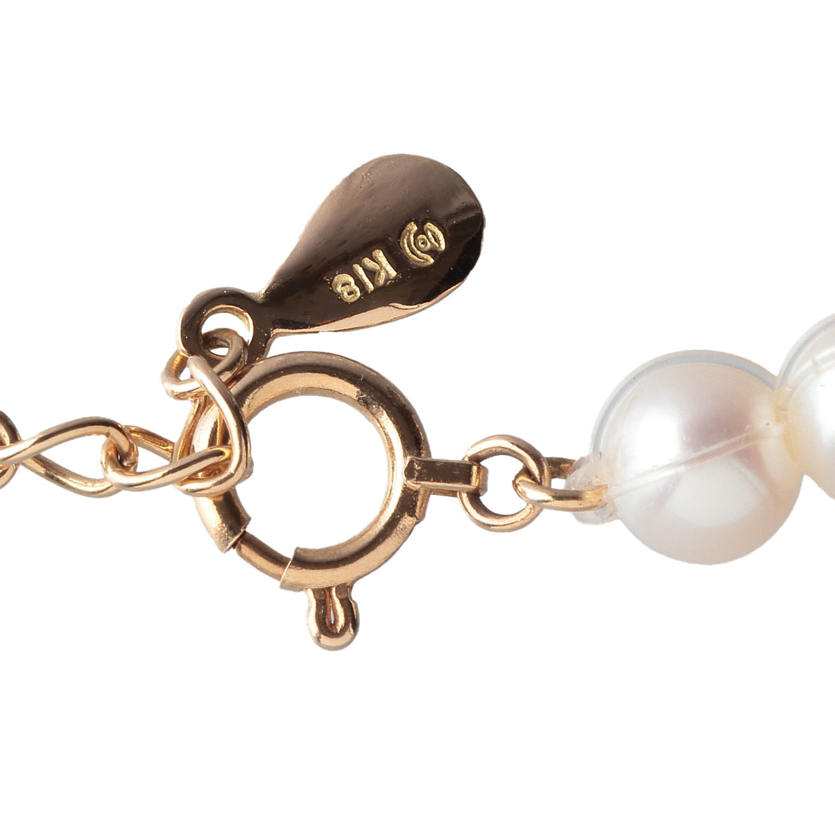 タサキ K18YG ゴールド 5連 ワイヤー パール ネックレス